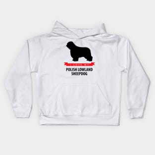 I Love My Polish Lowland Sheepdog Kids Hoodie